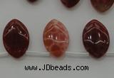 CAG4295 Top-drilled 12*18mm marquise natural fire agate beads