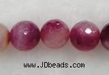 CAG432 15.5 inches 16mm faceted round agate beads Wholesale