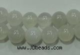 CAG4342 15.5 inches 8mm round white agate beads wholesale