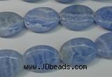 CAG4385 15.5 inches 13*18mm oval dyed blue lace agate beads