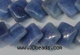 CAG4397 15.5 inches 14*14mm diamond dyed blue lace agate beads