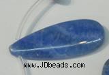 CAG4400 Top-drilled 16*28mm – 16*38mm flat teardrop blue lace agate beads