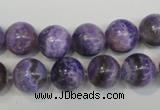 CAG4434 15.5 inches 12mm round dyed blue lace agate beads