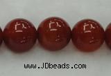 CAG446 15.5 inches 16mm round red agate gemstone beads wholesale