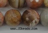 CAG4476 15.5 inches 16mm faceted round pink botswana agate beads