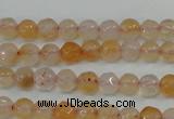 CAG4480 15.5 inches 4mm faceted round fire crackle agate beads