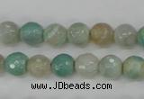 CAG4486 15.5 inches 6mm faceted round agate beads wholesale