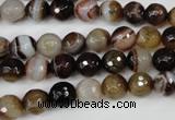 CAG4510 15.5 inches 8mm faceted round agate beads wholesale