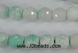 CAG4516 15.5 inches 10mm faceted round fire crackle agate beads