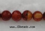 CAG454 15.5 inches 14mm faceted round agate gemstone beads Wholesale