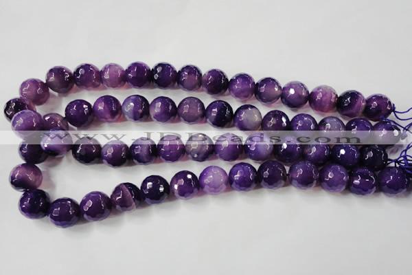 CAG4567 15.5 inches 14mm faceted round agate beads wholesale