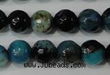 CAG4623 15.5 inches 6mm faceted round fire crackle agate beads