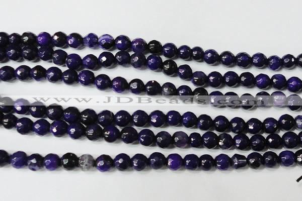 CAG4633 15.5 inches 6mm faceted round fire crackle agate beads