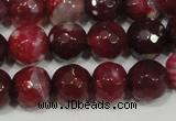 CAG4636 15.5 inches 6mm faceted round fire crackle agate beads