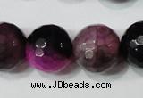 CAG4666 15.5 inches 10mm faceted round fire crackle agate beads