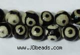 CAG4680 15.5 inches 10mm faceted round tibetan agate beads wholesale