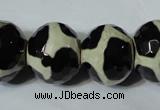 CAG4687 15 inches 15*18mm faceted rondelle tibetan agate beads wholesale