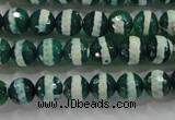 CAG4695 15.5 inches 8mm faceted round tibetan agate beads wholesale