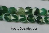 CAG4700 15.5 inches 8mm faceted round tibetan agate beads wholesale