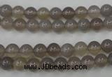 CAG4770 15 inches 6mm round grey agate beads wholesale