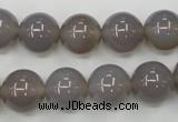 CAG4773 15 inches 12mm round grey agate beads wholesale