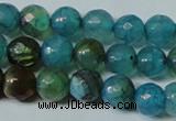 CAG4786 15.5 inches 6mm faceted round fire crackle agate beads