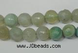 CAG4812 15 inches 8mm faceted round fire crackle agate beads