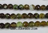 CAG4841 15 inches 6mm faceted round dragon veins agate beads