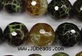 CAG4847 15 inches 18mm faceted round dragon veins agate beads