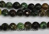 CAG4852 15 inches 8mm faceted round dragon veins agate beads