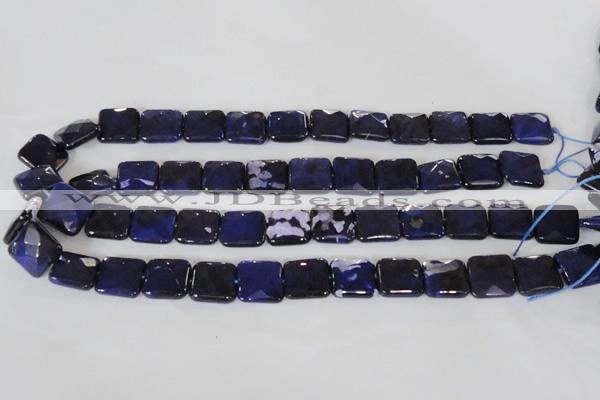 CAG4873 15 inches 14*14mm faceted square fire crackle agate beads