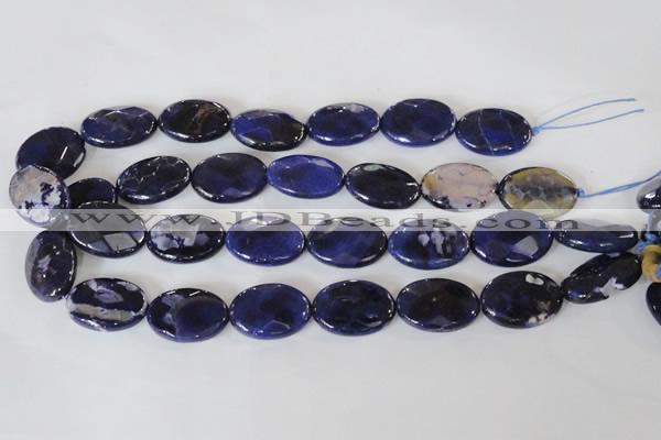 CAG4898 15 inches 18*25mm faceted oval fire crackle agate beads