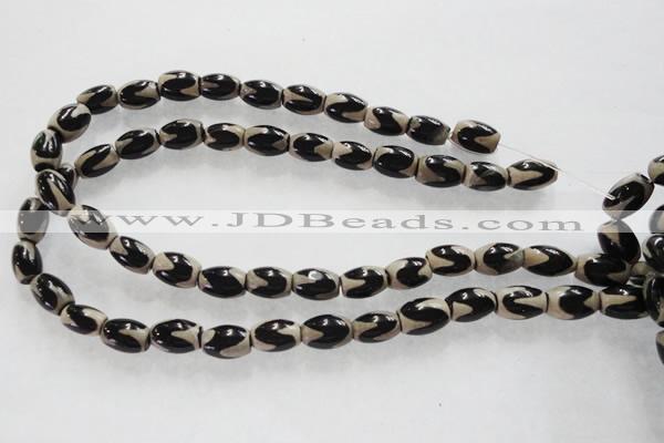 CAG5084 15.5 inches 8*12mm drum tibetan agate beads wholesale