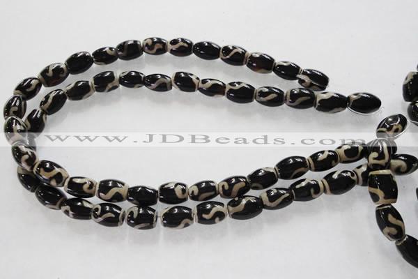 CAG5088 15.5 inches 8*12mm drum tibetan agate beads wholesale