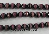 CAG5138 15 inches 6mm faceted round tibetan agate beads wholesale