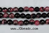 CAG5197 15 inches 6mm faceted round fire crackle agate beads