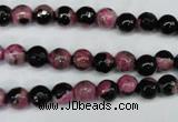 CAG5203 15 inches 6mm faceted round fire crackle agate beads