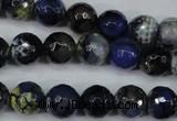 CAG5223 15 inches 10mm faceted round fire crackle agate beads