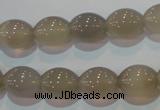 CAG5256 15.5 inches 10*12mm rice Brazilian grey agate beads