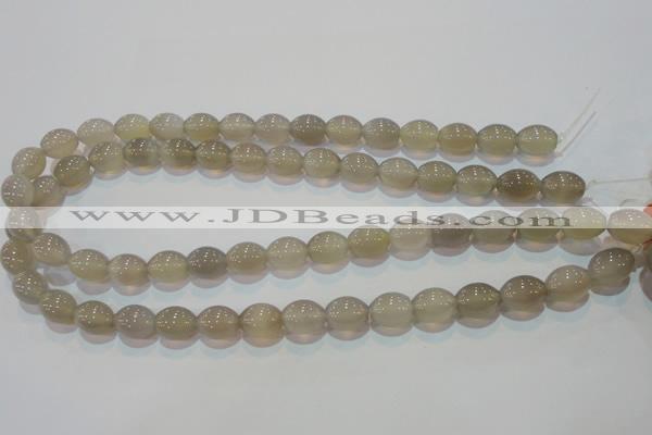 CAG5256 15.5 inches 10*12mm rice Brazilian grey agate beads