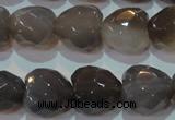 CAG5268 15.5 inches 16*16mm faceted heart Brazilian grey agate beads