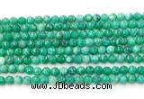 CAG5309 15.5 inches 4mm faceted round peafowl agate gemstone beads