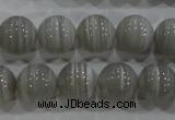 CAG5328 15.5 inches 10mm round grey line agate beads wholesale