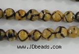 CAG5343 15.5 inches 8mm faceted round tibetan agate beads wholesale