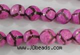 CAG5348 15.5 inches 10mm faceted round tibetan agate beads wholesale