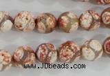 CAG5358 15.5 inches 10mm faceted round tibetan agate beads wholesale