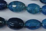 CAG5407 10*14mm – 20*30mm faceted drum dragon veins agate beads