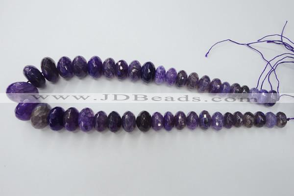 CAG5414 8*12mm – 13*22mm faceted rondelle dragon veins agate beads