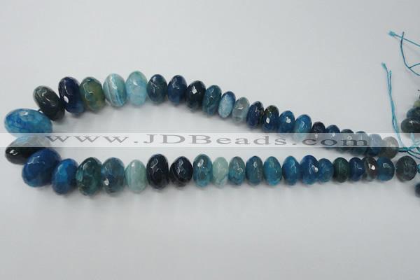 CAG5416 8*12mm – 13*22mm faceted rondelle dragon veins agate beads