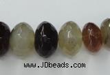 CAG5418 8*12mm – 13*22mm faceted rondelle dragon veins agate beads